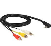 K M Electronics® 3.5MM MINI 4 Pole Jack Plug 3 RCA Phono Composite Video Stereo Audio Cable 1.5M
