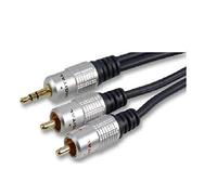 K M Electronics® 3.5MM Stereo MINI Jack to 2 X RCA Phono AUX Cable Lead OFC Gold Plated 3M