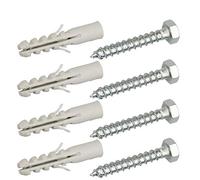 K M Electronics® 4 X Heavy Duty Coach Bolts & RAW Plugs M10 M8 50MM Aerial Sky Dish Wall Bracket