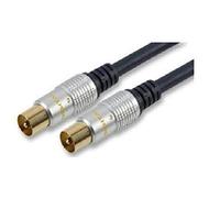 K M Electronics® Digital TV Aerial FREEVIEW COAXIAL Cable Male Plug to Plug 1.5M Gold Plated