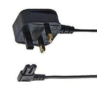 K M Electronics® Figure 8 FIG 8 IEC C7 TV Mains Power Cable Lead Angled 3M Black