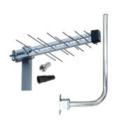 K M Electronics SMALL COMPACT TV DIGITAL FREEVIEW HD AERIAL OUTDOOR LOFT 4/5G FILTERED (K BAND) KIT INC BRACKET