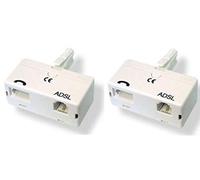 K M Electronics® Telephone Phone BROADBAND ADSL Micro Filter Splitter X 2