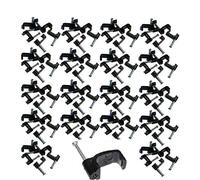 K M Electronics® Twin Dual Shotgun RG6 CT100 WF100 Sky Satellite Coax Cable Clips X100 Black