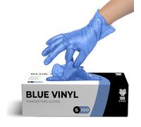 K-MART Blue Vinyl Disposable Gloves (Box of 100) (Small)