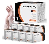 K-MART Clear Vinyl Gloves (Box of 1000) (S, Pack of 1000)