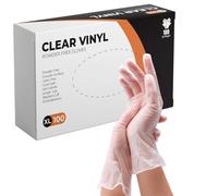 K-MART Clear Vinyl Gloves, packaging may vary - 100 Count - Clear (100, X-Large)