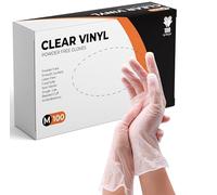 K-MART Clear Vinyl Gloves, packaging may vary - 100 Count - Clear (100, Medium)