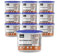 K-MART Dehumidifier 500ml, Pack Of 10 Moisture Absorbers Condensation Remover Dehumidifiers For home, damp absorber, car dehumidifier, wardrobe dehumidifiers, Kitchen & Car (10 Pack)