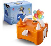 K-MART Electric Balloon Pump UK, Portable Dual Nozzle Balloon Inflator 220v-240v 600w, Air Balloon Pump for Outdoor Recreations (ORANGE)