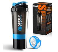 K-MART Protein Shaker Bottle 500ml with Extra Compartment | BPA-Free Protein Bottle Shaker for Protein Shakes | Leak Proof & Dishwasher Safe | Protein Shake Gym Bottles for Men & Women (Blue)