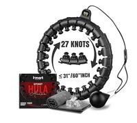 Smart Weighted Hula Hoop, Adjustable Fitness Exercise Weighted Hula Hoop - 27 Detachable Knots/Link
