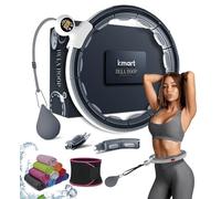 K-MART Smart Weighted Hula Hoop For Adults, Detachable Fitness Ring With 360 Degree Auto-Spinning Ball Massage, Smart Ring Hula Hoops For Adults, Fitness Equipment For Weight Loss (Black)