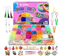 k-masy 3000+ Loom Band Kit - 30 Colors Loom Bands Kits for Girls with All Accessories DIY Friendship Bracelet Making Kits Birthday Gift in Craft Storage Box