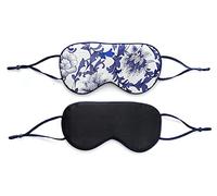 K meet Q Mulberry Silk Sleep Eye Mask for Men Women,Upgraded Large Sleeping Mask with Adjustable Ear Loops