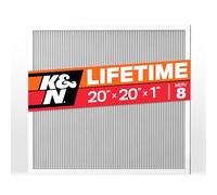 K&N 20X20X1 HVAC Furnace Air Filter, Lasts a Lifetime, Washable, Merv 8, the Last HVAC Filter You Will Ever Buy, Breathe Safely at Home or in the Office, HVC-8-12020