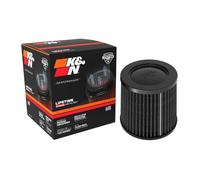 K&N Black Universal Dryflow Conical Air Filter - Carbon Fiber Top - 70mm flange, 129mm base, 114mm top, 127mm height (RU-3137HBK)