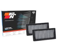 K&N Cabin Air Filter (2 pieces) compatible with Jeep Wrangler 2.8, 3.6, 3.8 2011-2017 (VF1010)