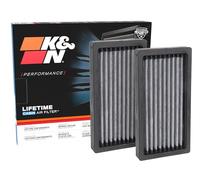 K&N Cabin Air Filter Compatible with Jeep Liberty/Dodge Nitro 3.7 & 4.0 2008-2012 (Set of 2) (VF1016) White