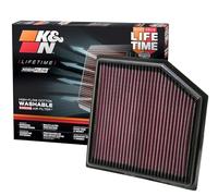 K&N Replacement Air Filter 33-2452 - Reusable - Low Maintenance - Easy Install