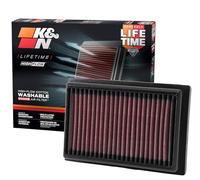 K&N Engine Air Filter 33-2485 - Washable High-Perf Panel Filter for 2012-2018 Toyota/Citroen/Peugeot