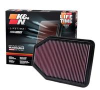 K&N Air Filter 33-2364 - High-Flow Washable Reusable - Jeep Wrangler III (JK) 3.8 V6 2007-2012