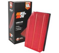 K&N Engine Air Filter: Long Life 18,000 Mile Replacement Air Filter: Compatible with 2018-2021 Jeep Wrangler JL and Gladiator, KNA-5076
