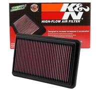 K&N Engine Air Filter: Reusable, Clean Every 75,000 Miles, Washable, Premium, Replacement Car Air Filter: Compatible with 2012-2019 Honda/Acura/Kia/Hyundai (Civic Si, ILX, NSX, K4, Mistra), 33-2473