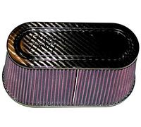 K&N Filters RP-5115 Car and Motorcycle Universal Air Filter with Carbon Fiber Top and Base