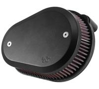 K&N Motorcycle Intake System compatible with Harley Fat Bob/Road King (Black) (RK-3932B)