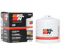 K&N Oil Filter - Spin-On 93x102mm compatible with Western Star, Freightliner, Nissan, Dodge, Chrysler, Jeep, Land Rover, Ford, Volvo (HP-2004), Weiß