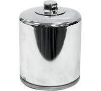 K&N Powersports Oil Filter - Spin-On Chrome 76x98mm compatible with Harley Davidson (KN-174C)