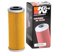 K&N Powersports Oil Filter - Cartridge 33x87mm compatible with Husqvarna, KTM (KN-652) , Black