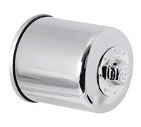 K&N Powersports Oil Filter - Spin-On Chrome 66x83mm compatible with Kawasaki, Yamaha, Honda, Polaris (KN-303C)