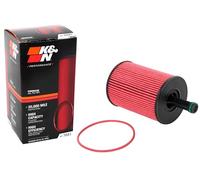 K&N Oil Filter - High Performance Series Compatible with Audi, Seat, VW (HP-7031), red