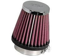 K&N RC-1060 Car and Motorcycle Universal Chrome Filter, Black/Red