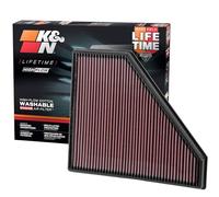 K&N Replacement air filter compatible with Cadillac ATS 2.0, 2.5, 3.6 2013-2017 / CTS 2.0, 3.6 2014- / Chevrolet Camaro 2.0, 3.6 2016- (33-2496)