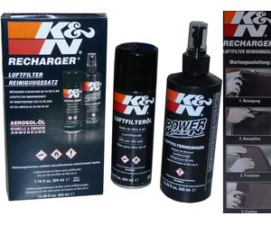 K&N Sport Air Filter Cleaner Oil Set Bottle Power Kleen Free Choice