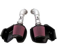 K&N Typhoon Kit compatible with Nissan 370Z/Infiniti G37 V6-3.7L 2009-2019 - Silver (69-7078TS)