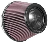 K&N Universal Air Filter - Carbon Fiber Top: High Performance, Premium, Replacement Engine Filter: Flange Diameter: 6 In, Filter Height: 5 In, Flange Length: 1 In, Shape: Tapered Conical, RP-2960