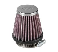 K&N Universal Air Filter Round Conical Chrome