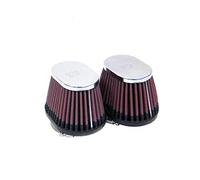 K&N Universal Clamp-On Air Filter: High Performance, Premium, Replacement Engine Filter: Flange Diameter: 1.75 In, Filter Height: 2.75 In, Flange Length: 0.625 In, Shape: Oval Straight, RC-2452