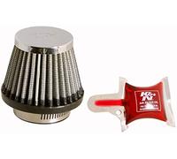K&N Universal Clamp-On Air Filter: High Performance, Premium, Replacement Filter: Flange Diameter: 1.6875 In, Filter Height: 2.375 In, Flange Length: 0.625 In, Shape: Round Tapered, RC-2490