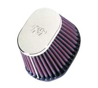 K&N Universal OFS Air Filter Oval Conical Chrome