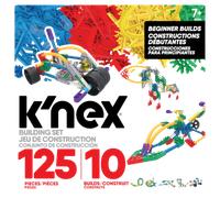 K'NEX Beginner Builds Set: 125 Pieces, 10 3D Models, Step-by-Step Guide, Ages 7+, Monster Truck & Spaceship, 80206