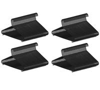 K-ONE Adult Black Coat Hangers Strong Plastic Clothes with Suit Trouser Bar and Lips (37cm Wide) (100 Pack)