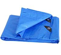 K-ONE Blue Heavy-Duty Tarpaulin Multipurpose, Durable Waterproof And Weather Proof Ground Camping Sheet With Eyelets (3.3M x 2.5M)