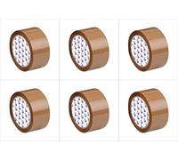 K-One Brown Buff Packing Parcel Tape 48mm x 66m (Pack of 6)