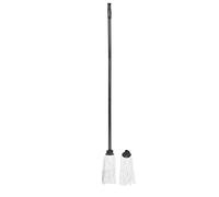 K-ONE Cotton Floor Mop Head with Handle and 1 Extra Refill, for Quick Cleaning Bathroom & Kitchen Floor Laminate, Tile & Hard Floors - Washable - Absorbent Cotton Mop