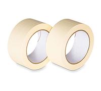 K-One Masking Tape | 48mm X 50m Rolls | Ideal for Painters, Decorators Professional & DIY Use | Painting Office, Home, Crafts & more (2 Rolls)